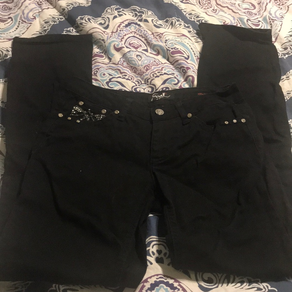 Straight Leg Size 2 Earl Jean with rhinestone